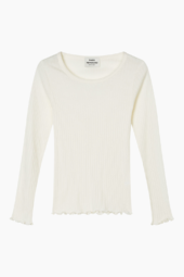 Pointella Troja Tee Ls Fav - Vanilla Ice - Mads Nørgaard - Creme L