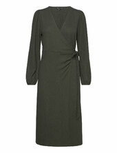 Onlmerle L/s Wrap Midi Dress Jrs Only Green