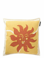 Summer Print/embroidered Linen/cotton Pillow Cover Lexington Home Yellow