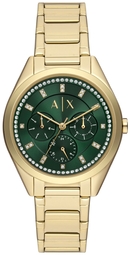 Armani Exchange Dameur Ax5661 Lady Giacomo Grøn/guldtonet Stål Ø38