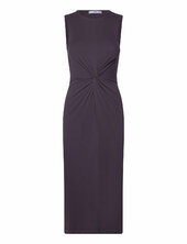 Knotted Cotton Dress Mango Grey