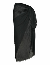 Beach Essential Textured Cotton Beach Wrap Seafolly Black