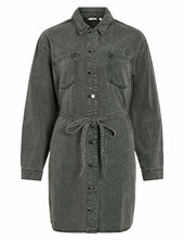 Vikiki L/s Denim Shirt Dress Dgd Vila Grey