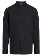 Linen Cotton Regular L/s Shirt Calvin Klein Black