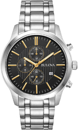 Bulova Herreur 96b305 Sort/stål Ø43 Mm