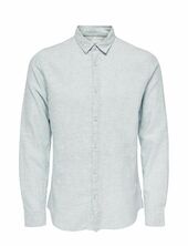 Onscaiden Life Ls Solid Linen Shirt Noos Only & Sons Blue