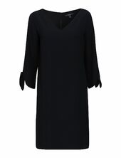 Crêpe Dress With Laser-cut Details Esprit Collection Black