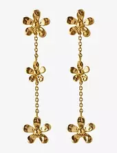 Wild Poppy Earrings Length 48 Mm Pernille Corydon Gold