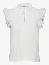 Top W/ruffles Rosemunde White