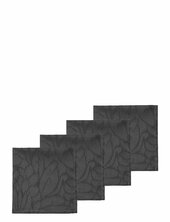 Napkins Abstract Leaves Damask Ash 4 Pcs Södahl Grey