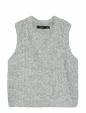 Vmnovah Rib Sl V-neck Vest Noos Vero Moda Grey
