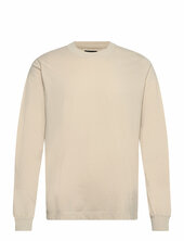 Cotton Jersey Dye Frode Tee Ls Mads Nørgaard Beige