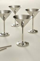 Sarai Cocktailglas 4-pak Sølvfarvet