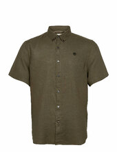 Linen Short Sleeve Shirt Timberland Brown