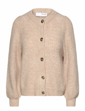 Slflulu Ls Structure Knit Cardigan Selected Cream