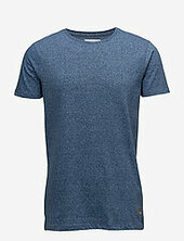 Mouliné O-neck Tee S/smouliné O-neck Tee S/s Lindbergh Blue
