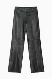 Smooth Leather Pirla Pants - Black - Mads Nørgaard - Sort M