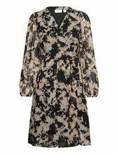 Virina Kit L/s Short Wrap Knee Dress/su Vila Brown