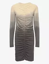 Flow Gather Short Dress - Isja Rabens Sal R Beige