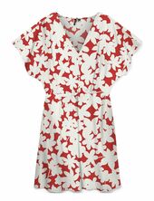 Vmdicthe S/l V-neck Short Dress Wvn Ga Vero Moda Red