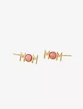 Great Mom Ear Climber Design Letters Red