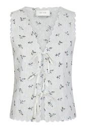 Neo Noir - Top - Bibi Embroidery Print Top - Off White