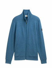 Structured Stand-up Sweat Jacket Tom Tailor Blue