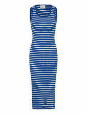 2x2 Cotton Stripe Ama Dress Mads Nørgaard Blue