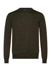 Keane Merino Crew Neck Sweater J. Lindeberg Khaki
