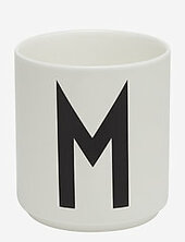 Porcelain Cup A-z, Æ, Ø Design Letters White