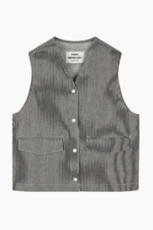 Hickory Punk Molly Vest - Black/white - Mads Nørgaard - Stribet M