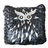 Style Ella I Sort/sølv. Den Ikoniske Ugletaske Fra Octopus I Flettet Skind