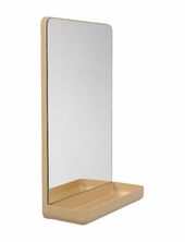 Wall Mirror Mirror Shelf Design Letters Beige