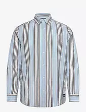 Crinkled-stripe Regular Fit Shirt Scotch & Soda Blue