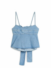 Denim Strap Top - Blue