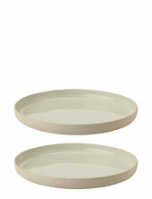 Emma Lunch Plate Ø 19 Cm 2 Pcs Grey Stelton Beige