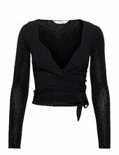 Anne L/s Wool Wrap Top Gai+lisva Black