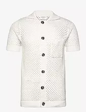 Crochet S/s Cardigan Lindbergh White