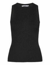 Ribbed Knit Top Mango Black