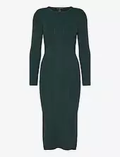Kairi Rib Ls Midi Dress French Connection Green