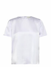 Matte Shine Satin Ss Shell Top Calvin Klein Purple