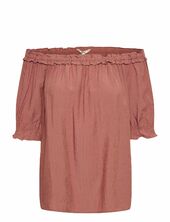 Cririna Off Shoulder Blouse Cream Red