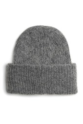 Pieces - Hue - Bera Alpaca Blend Hood - Medium Grey Melange