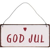 Metalskilt M/ Tråd Og "god Jul" Tekst - Ib Laursen