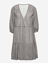Voluminous Wrap Dress Designers, Remix Grey