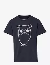 Regular Big Owl T-shirt - Gots/vega Knowledge Cotton Apparel Black