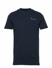 Regular Trademark Chest Print T-shi Knowledge Cotton Apparel Navy