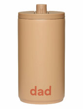 Travel Mug Design Letters Beige