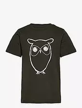 Regular Big Owl T-shirt - Gots/vega Knowledge Cotton Apparel Black