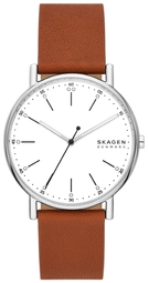 Skagen Herreur Skw6903 Signatur Hvid/læder Ø40 Mm